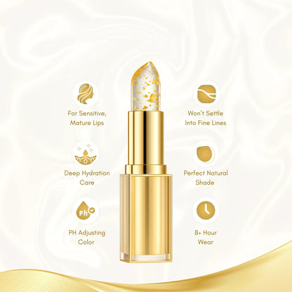 pH Adjusting Lipstick with Gold Flakes