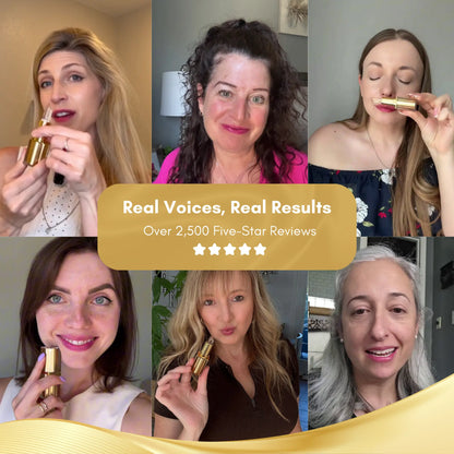 pH Adjusting Lipstick with Gold Flakes