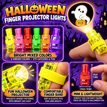 36PCS Halloween Finger Projector Lights – Trick-or-Treat Party Favors for Kids