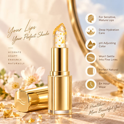 pH Adjusting Lipstick with Gold Flakes
