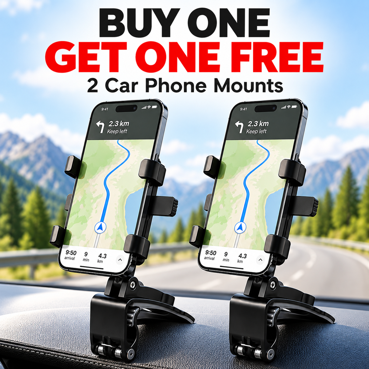 Adjustable Car Dashboard Phone Mount Clip